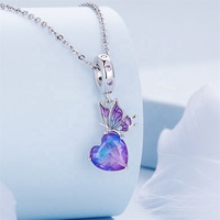Breloque en argent 925, cœur délicat, zircone cubique, meilleur ami, ballerine, fabrication de bijoux, remise de diplôme, pendentif papillon
