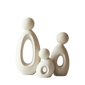 Figura Familiar Moderna de Resina - Modelo de Arte Folclórico con Tema de Amor, Decoración Minimalista para el Hogar y Regalo - Product Image 5