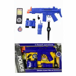 Popular style pretended toy police model electric gun PLAY set preschool family time childrenhood plastic factory price