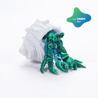 Model Cangkang Kepiting Berartikulasi Cetak 3D dengan Sendi yang Dapat Digerakkan, Ornamen Kreatif Keren untuk Meja, Dekorasi Ruangan Rumah yang Menyenangkan, Kerajinan Seni