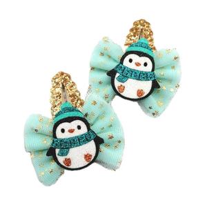 2026 Barrette à cheveux fantaisie faite main en tissu pailleté motif dessin animé mignon, 2 pièces, pour petites filles, style boutique, pour fête - Product Image 4