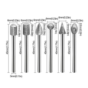 20 pezzi Set di punte per frese diamantate con punta di diamante - Product Image 2