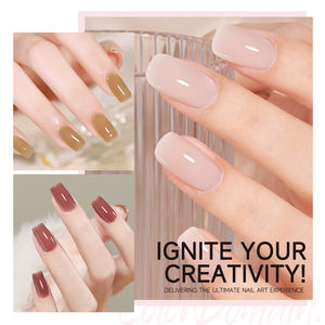 AiBevoow Fournisseur professionnel de produits pour les ongles, peinture à ongles, ensemble de 6 vernis gel de 15 ml, gel UV à faire tremper, série rose nude, kit de manucure - Product Image 5