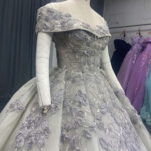 ชุดเดรสงาน Quinceanera สีเงินโรแมนติก Lsany289 ประดับด้วยลูกปัดลายดอกไม้ 3 มิติ กระโปรงทรงบอลกาวน์ ผ้าทูลสีรุ้ง สำหรับงานพิธีแต่งงานอย่างเป็นทางการ Jancember - Product Image 3