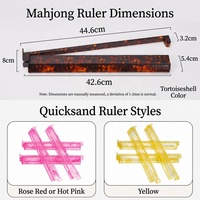 Règle de Mahjong américaine de 17,5 pouces, 2-en-1, avec tige de poussée et outil de rangement de tuiles
