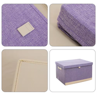 Organisateur de jouets avec couvercle pliable garde-robe contraste couleur grande capacité boîte de rangement salon organisateur bacs de rangement conteneur