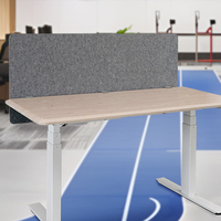 Écran de bureau acoustique en PET recyclable OEM, cloison acoustique en polyester écologique, panneau d'intimité acoustique insonorisant en PET