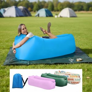 Modern <b>Inflatable</b> Air <b>Sofa</b> Reclining Foldable Beach Lounge Chair for Outdoor Travelling Camping - Product Image 1