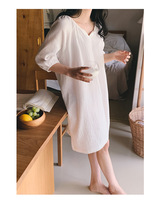 Conjunto de Pijama de Verano para Mujer, Ligero, Fresco y Transpirable, 100% Algodón, Gasa Muselina, con Cuello Kimono, Cómodo