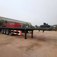 Nouvelles semi-remorques à plateau plat 3/4/5 essieux, 40/45 pieds, capacité 70/80 tonnes, pour le transport de conteneurs