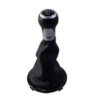 Pommeau de levier de vitesses avec soufflet anti-poussière pour VW Gol G4 G5, transmission manuelle, anneau argenté, levier de vitesses 5 vitesses, remplacement du pommeau de levier.