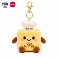 Porte-clés Peluche Beurre OEM/ODM Nouveau Design Tendance, Jouet en Peluche Mignon pour Enfants, Peluche Super Douce Personnalisable