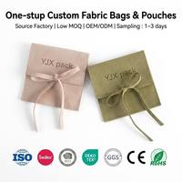 Pochette cadeau en velours suédé microfibre rose lavable, emballage personnalisé, sac à cordon pour bijoux en microfibre avec logo
