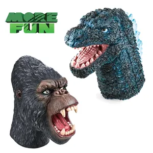 Jouets bâillon d'Halloween en plastique PVC souple de haute qualité gorille jouets réaliste écologique Kingkong marionnette à main monstre marionnette