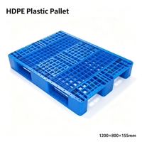 Palette en plastique renforcée anti-vibration, design à grille, pour entrepôt, 1200*800