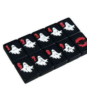 En stock : Ensemble de mahjong sur le thème d'Halloween pour les réunions à la maison, les jeux de table décontractés et un divertissement complet - Product Image 5