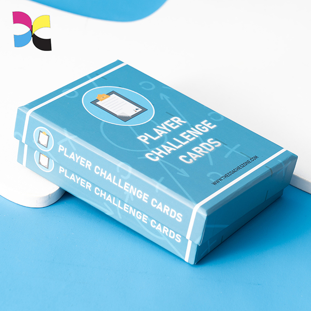Customized Card Deck  Double Side Custom Printining Full Color Solid  with Lid and Base Box Packaging