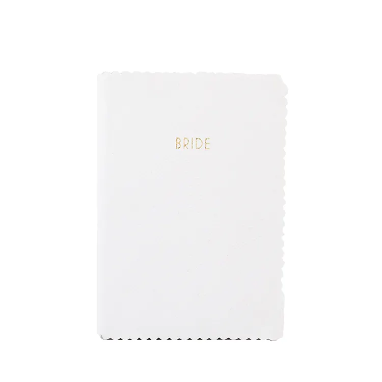 Wedding Book Leather Notebook Softcover White Leather Bride Notebook
