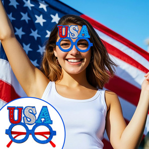 USA Veterans Day Patriotisches Rot Weiß Blau Amerikanische Flagge Brille Mode <span class=keywords><strong>Photo</strong></span> <span class=keywords><strong>Booth</strong></span> Requisiten 4. Juli Party zubehör - Product Image 4