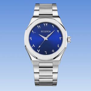 Reloj de Pulsera de Cuarzo Analógico de Lujo para Hombre, de Acero Inoxidable, Resistente al Agua 5 BAR, con Fecha Automática, Estilo Deportivo y Elegante - Product Image 4