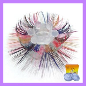 Anillo de silicona de doble capa con diseño de ojo de oveja, colorido, con incrustaciones de perlas, artesanía exquisita para adultos - Product Image 1