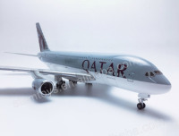 Qatar Airways Airbus A380 avion modèle 18.5 ''47 CM avion en résine moulé sous pression jouet avec lumière LED trains d'atterrissage pour cadeau pilote