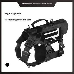 国境を越えた新製品 犬用タクティカルスポーツオックスフォード布チェストストラップハーネス 耐摩耗性 高耐久性 高反射リード 在庫あり - Product Image 5