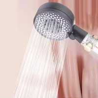 Pommeau de douche pluie haute pression trois fonctions en plastique ABS poche transparente conception en spirale économie d'eau pour l'utilisation de bidet de salle de bain
