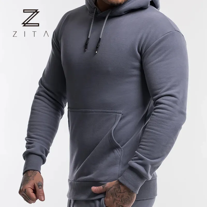 2022 hot selling new stylish men active wear fitness muscle training sports workout gym hoodie