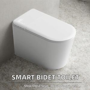 Siège de toilette intelligent avec bidet intégré, chauffant, en céramique, avec lumière d'ambiance LED, pour la maison, l'hôtel, la salle de bain, WC - Product Image 2
