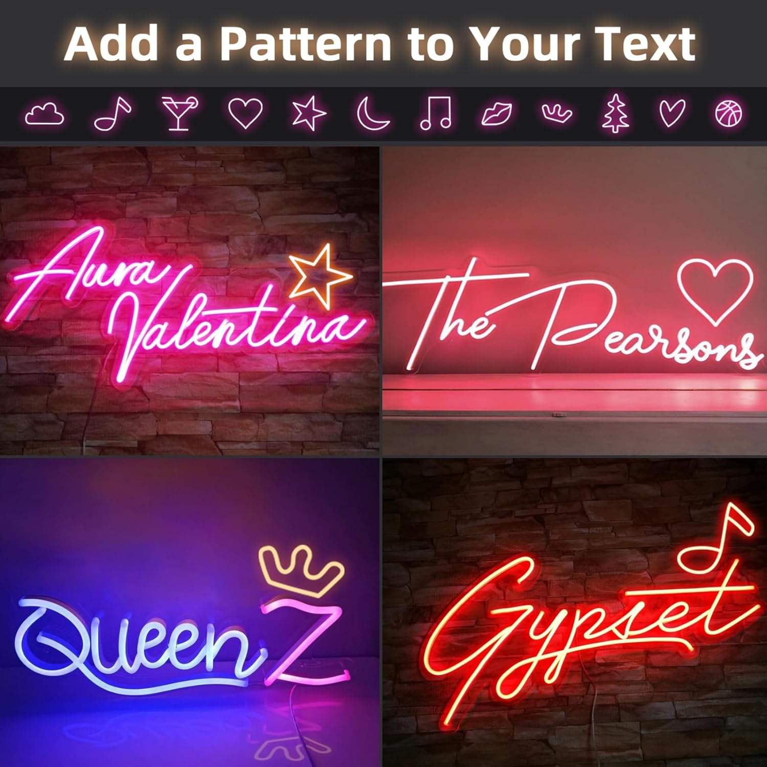 Custom Neon Signs for Wall Decor, LED Personalized Neon Sign Wedding Party Salon Gift for Bar, Name Neon Light Signs Wall Decor