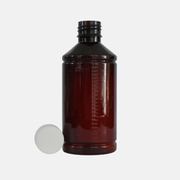 Flacon de liquide oral en PET de 250ml avec bouchon à vis et pompe-certifié GMP pour sirop de jus de médecine inviolable