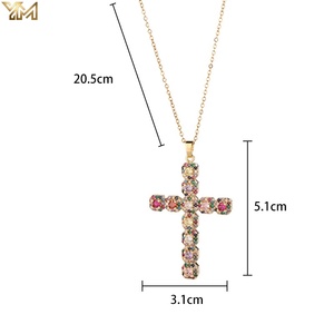 Collar con Colgante de Cruz <span class=keywords><strong>y</strong></span> Circonita para Mujer, 83 Modelos, Chapado en Oro, de Latón Inoxidable, Joyería Amuleto para Regalo - Product Image 6