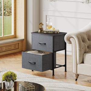 Commode à <span class=keywords><strong>2</strong></span> <span class=keywords><strong>tiroirs</strong></span> en tissu personnalisable, meuble <span class=keywords><strong>de</strong></span> <span class=keywords><strong>rangement</strong></span>, armoire <span class=keywords><strong>de</strong></span> chevet, étagère <span class=keywords><strong>de</strong></span> <span class=keywords><strong>rangement</strong></span>, table <span class=keywords><strong>de</strong></span> nuit minimaliste - Product Image 2