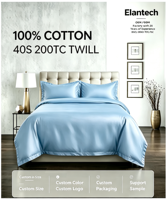 Ensemble de housse de couette en coton, literie 100% coton, drap de lit en coton uni, linge de lit en coton de couleur unie pour la décoration de la chambre à coucher