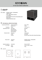 A18P Caisson de basses actif 18 pouces 1500W RMS, haut-parleur de basses PA haute puissance pour location de scène, tournée et système de sonorisation live