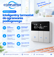 Nouvel Arrivage Thermostat de Chauffage au Sol Électrique à Bouton Poussoir Certifié CE 16A 3200W 230V pour Câble, Film et Tapis Chauffants