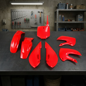 Kit di plastica rosso 070 per Kawasaki KLX 110 2001-2009 accessori per moto - Product Image 2