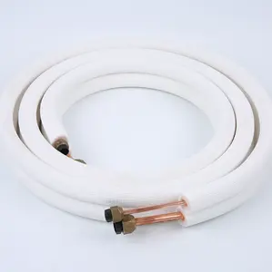 White Pre Insulated Refrigeration Air Conditioner Copper Pair Tube C1220 Insulation Connected Pipe For AC