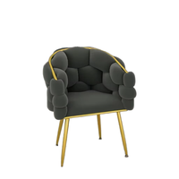 Tabouret de maquillage de style moderne, chaise bulle de luxe léger pour salon avec dossier, chaise simple pour coiffeuse et nail art