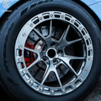 Jantes forgées monobloc DW 19 20 21 pouces en alliage d'aluminium forgé, style beadlock argenté pour BMW G87 M2 M3 G80 M4 G82, jantes sport.