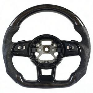 Volant en fibre de carbone véritable pour VW Volkswagen Passat <span class=keywords><strong>Golf</strong></span> 7 MK7 6R B7 B8 GTI <span class=keywords><strong>GTD</strong></span> - Product Image 3