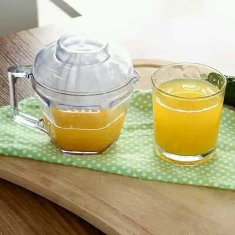 clear plastic hand press juicer with lid