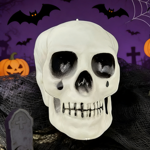 Decorazione di Halloween: Teschio Piccolo, Ornamento a Testa Singola, Modello Realistico, Accessorio Fantasma da Appendere, Forniture per Scenografie con Teste di Fantasmi - Product Image 6