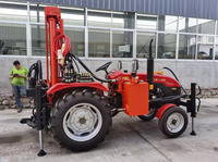 Machine de forage rotative montée sur tracteur, diesel, d'occasion, profondeur 260 m, avec boîte de vitesses DTH, pour puits d'eau, à vendre