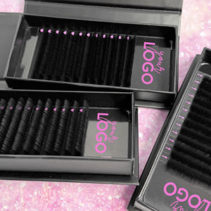 ขนตาปลอมแบบธรรมชาติ นุ่มสลวย ผลิตในรัสเซีย งานแฮนด์เมด รับผลิตแบรนด์ส่วนตัว ขนสังเคราะห์<span class=keywords><strong>เกาหลี</strong></span> PBT แบรนด์ของตัวเอง ขนาด 25 มม. สีดำด้าน เพิ่มวอลลุ่ม - Product Image 1