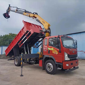 Fabricant 4x2 RHD 85T camion à bras étendu 5T camion à grue pliante bois, poteaux téléphoniques, brique Transport chargement camion à grue - Product Image 2