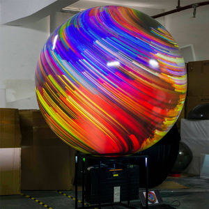 Écran de <span class=keywords><strong>projection</strong></span> sphérique interactif portable <span class=keywords><strong>gris</strong></span> clair avec tissu en fibre de verre, vitrine 3D à 360 degrés, 1000x1000 - Product Image 5