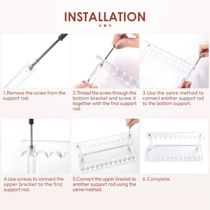 Support de Présentation Transparent en Acrylique pour Pinceaux à Ongles, Organisateur de Stylos de Manucure et de Peinture Gel, Étagère de Rangement pour Outils d'Onglerie pour Salon - Product Image 6