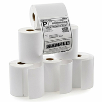 Label Pengiriman 4 "X 6 Inci 100X150Mm, Waybill Putih Alamat Termal Langsung Label Barcode A6 Label Termal Gulungan Kertas Stiker Label